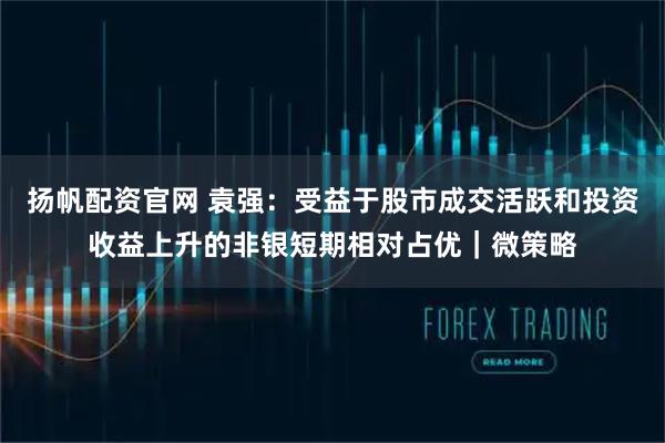 扬帆配资官网 袁强：受益于股市成交活跃和投资收益上升的非银短期相对占优｜微策略